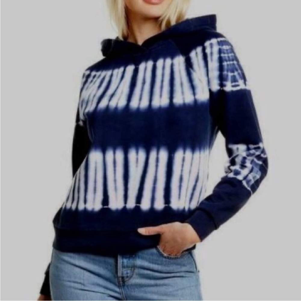 Madewell Women’s Retro Tie Dye Navy Pullover Cotton Hoodie M